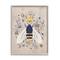 Stupell Industries Queen Bee with Crown Yellow White Daisy Florals in Gray Frame Wall Art